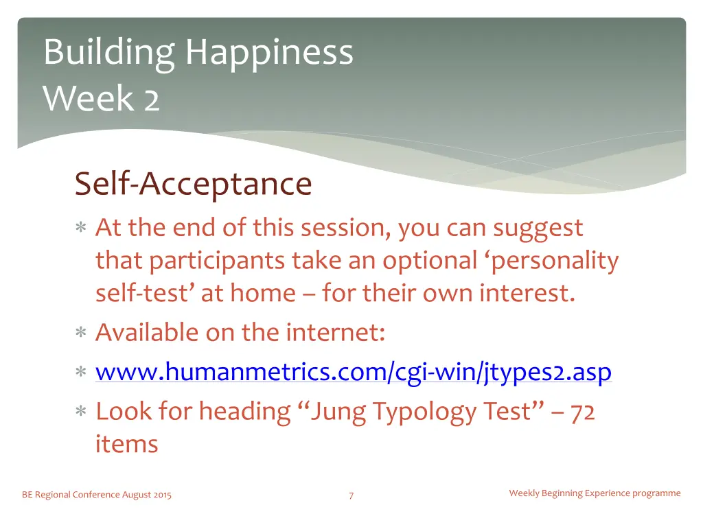 building happiness week 2 1