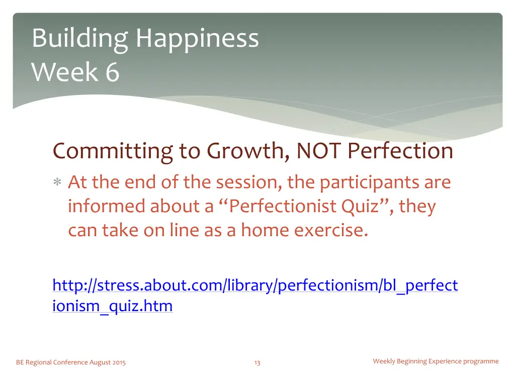 building happiness week 6 1