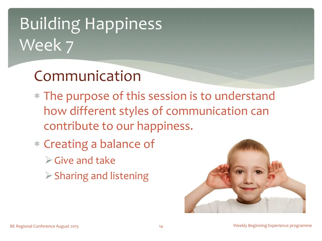 building happiness week 7