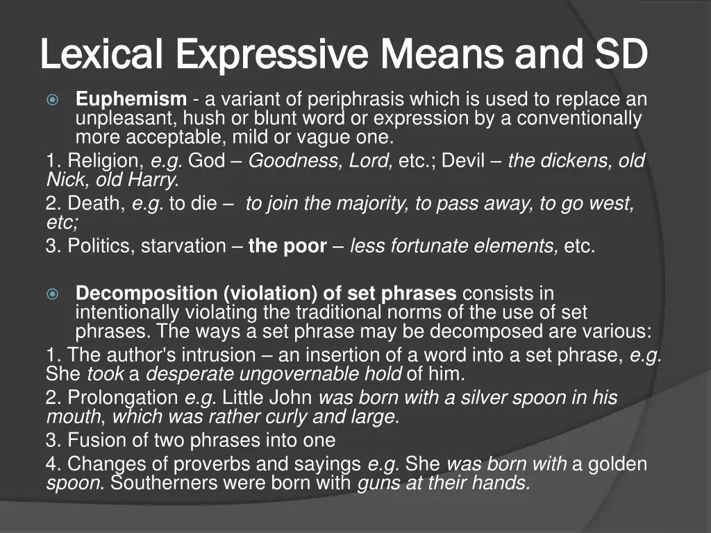 lexical expressive means and sd lexical 9