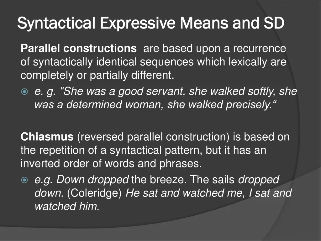 syntactical expressive means and sd syntactical 2