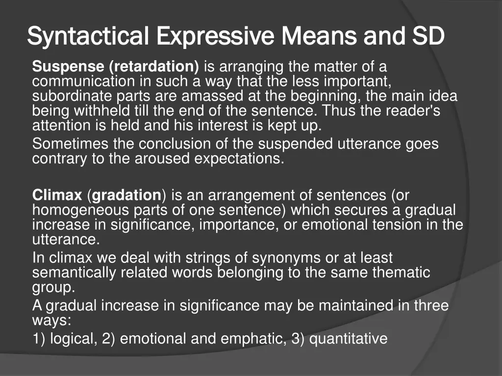 syntactical expressive means and sd syntactical 3