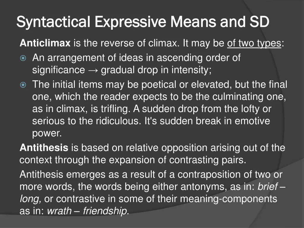 syntactical expressive means and sd syntactical 4