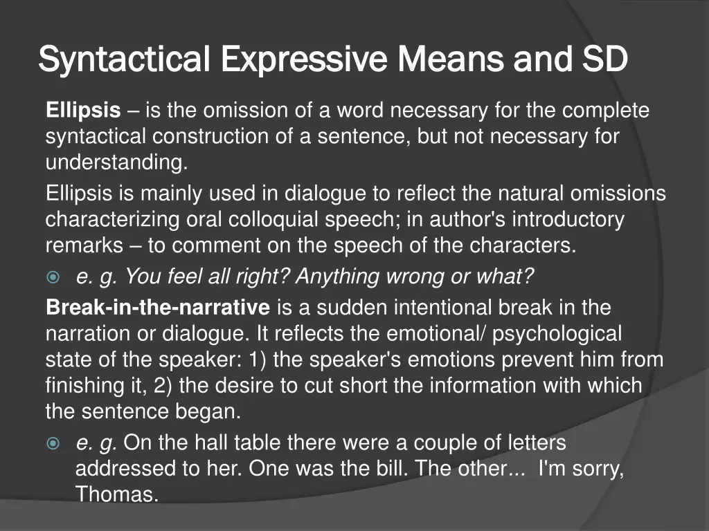 syntactical expressive means and sd syntactical 6