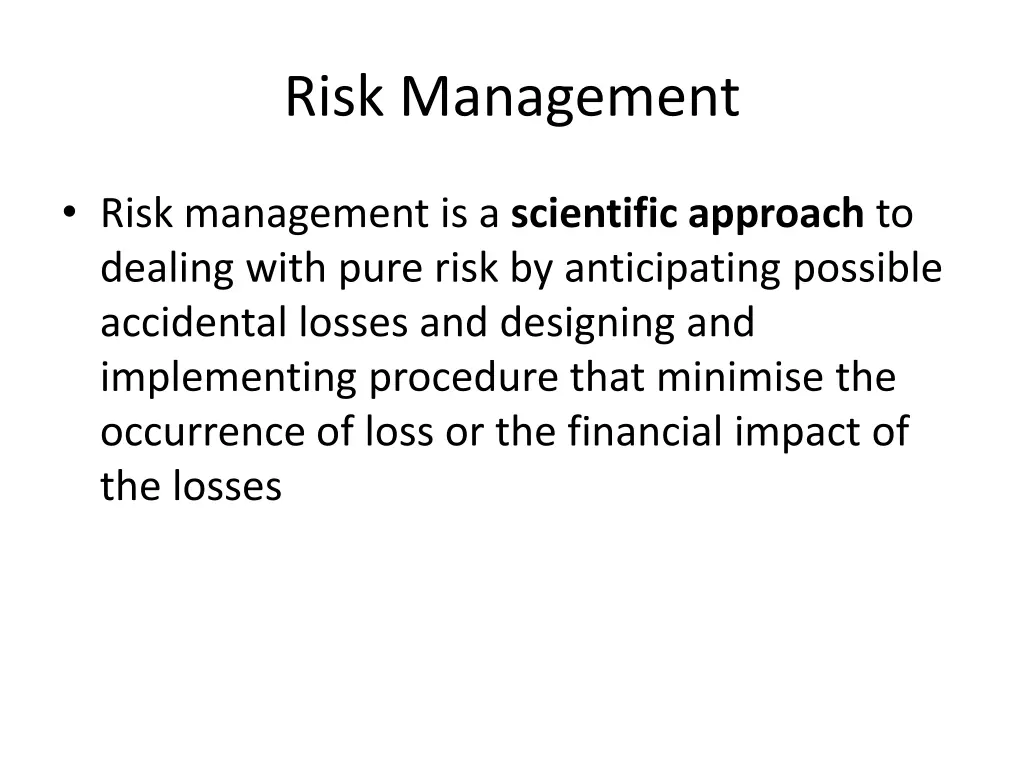 risk management