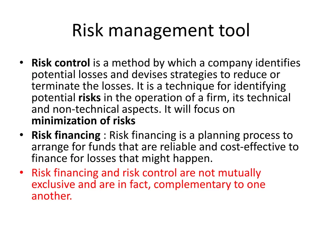 risk management tool