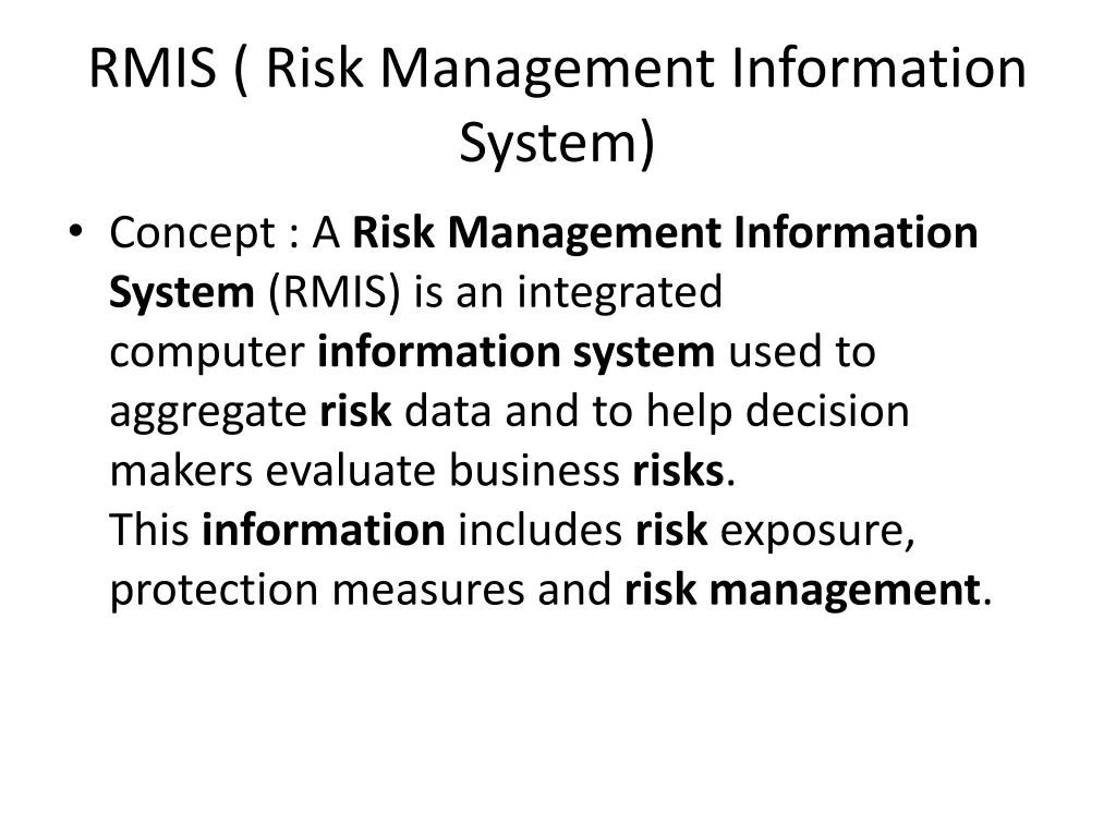 rmis risk management information system