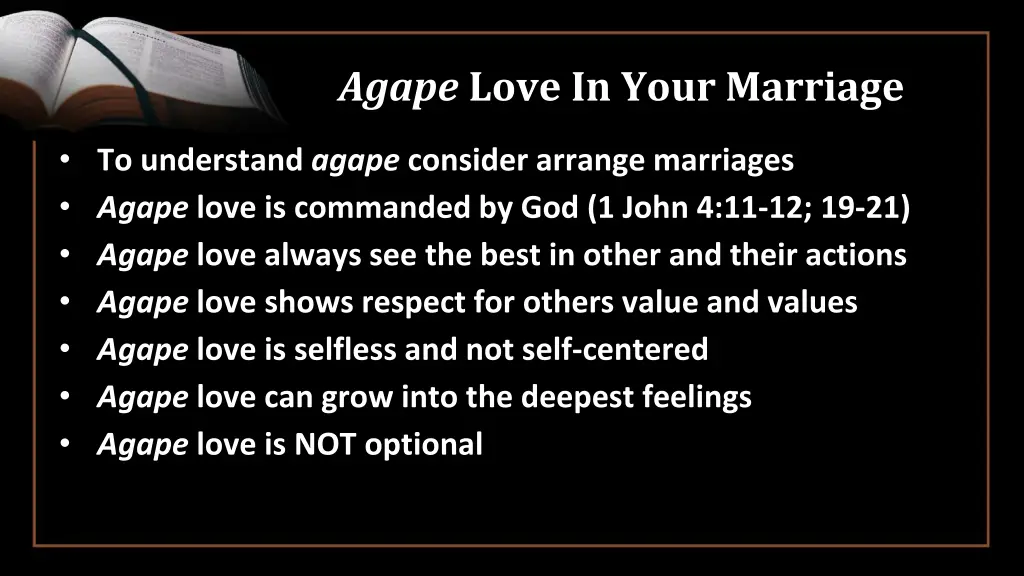 agape love in your marriage