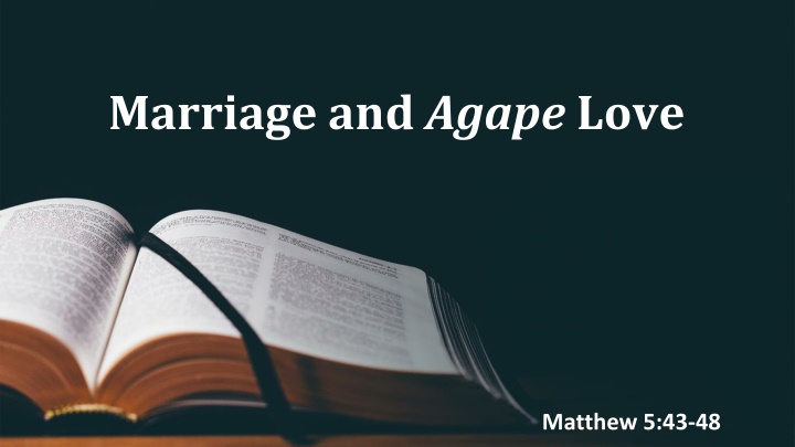 marriage and agape love