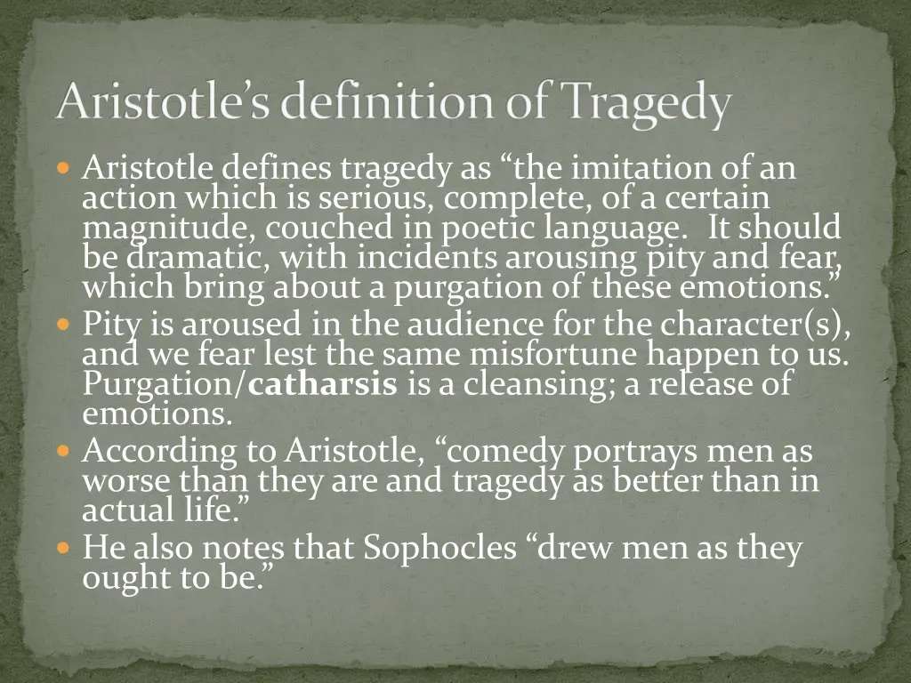 aristotle s definition of tragedy