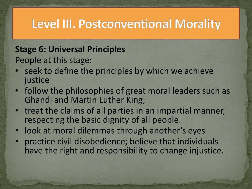 level iii postconventional morality 1