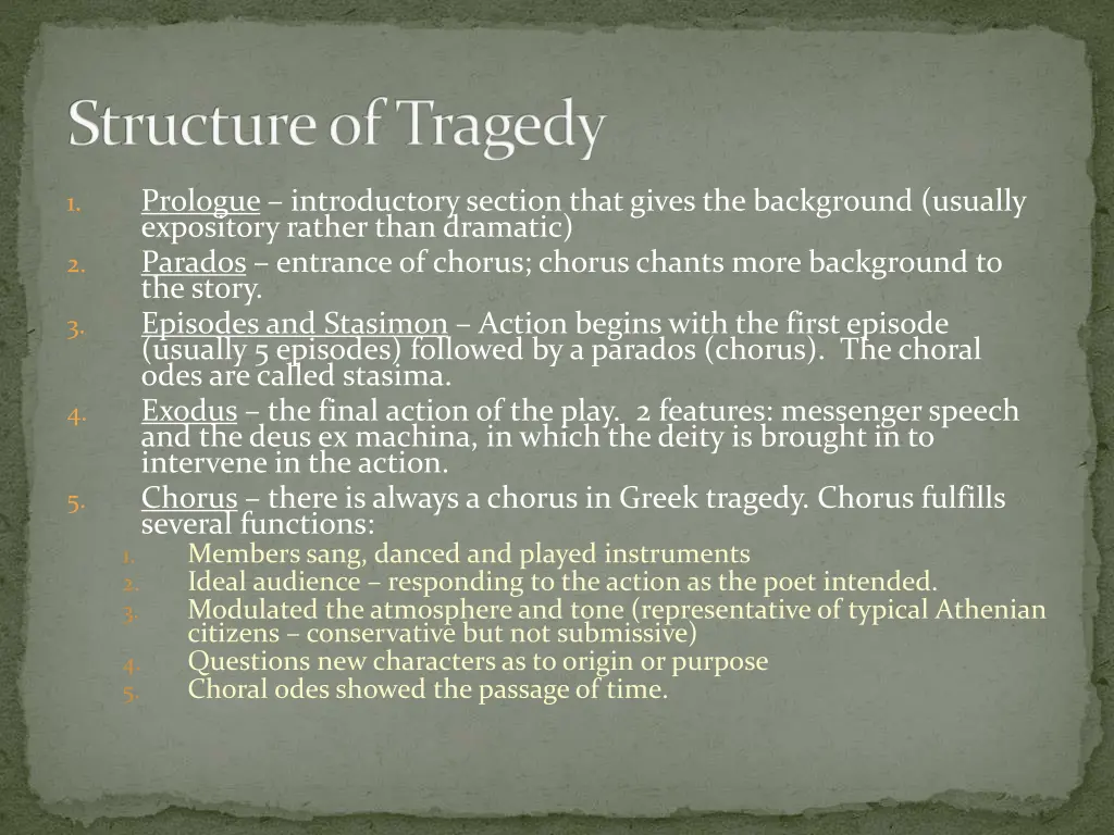 structure of tragedy