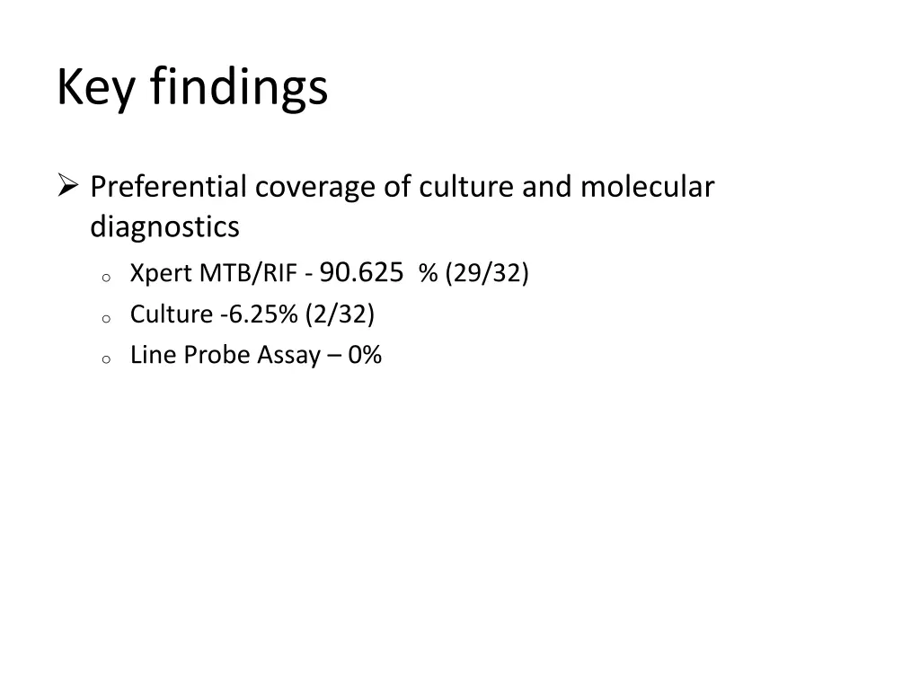 key findings