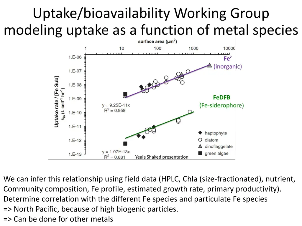 uptake bioavailability working group modeling