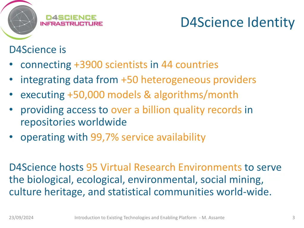 d4science identity