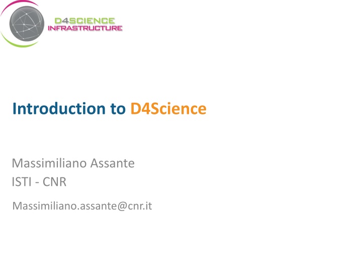 introduction to d4science