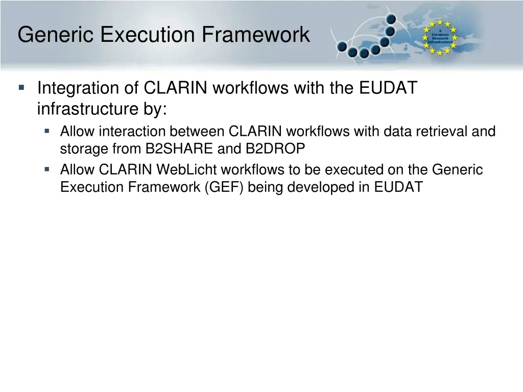 generic execution framework