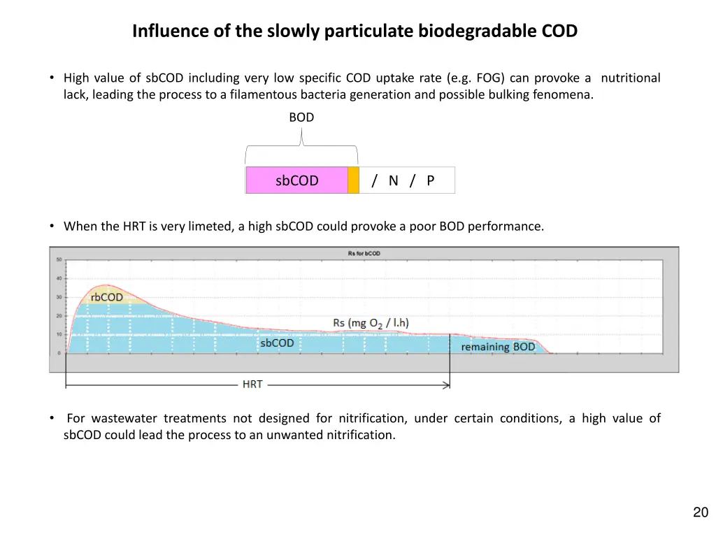 influence of the slowly particulate biodegradable