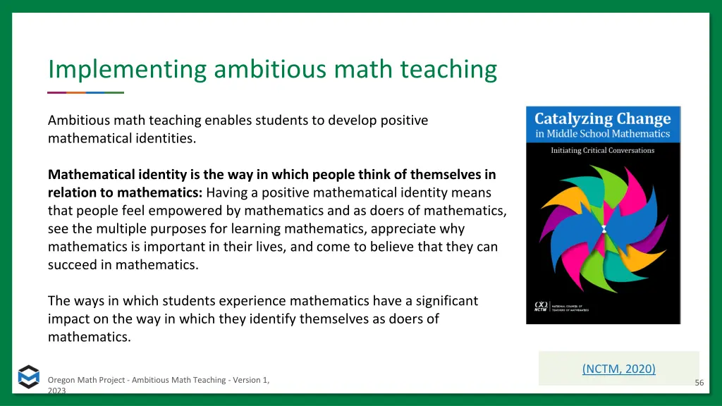 implementing ambitious math teaching