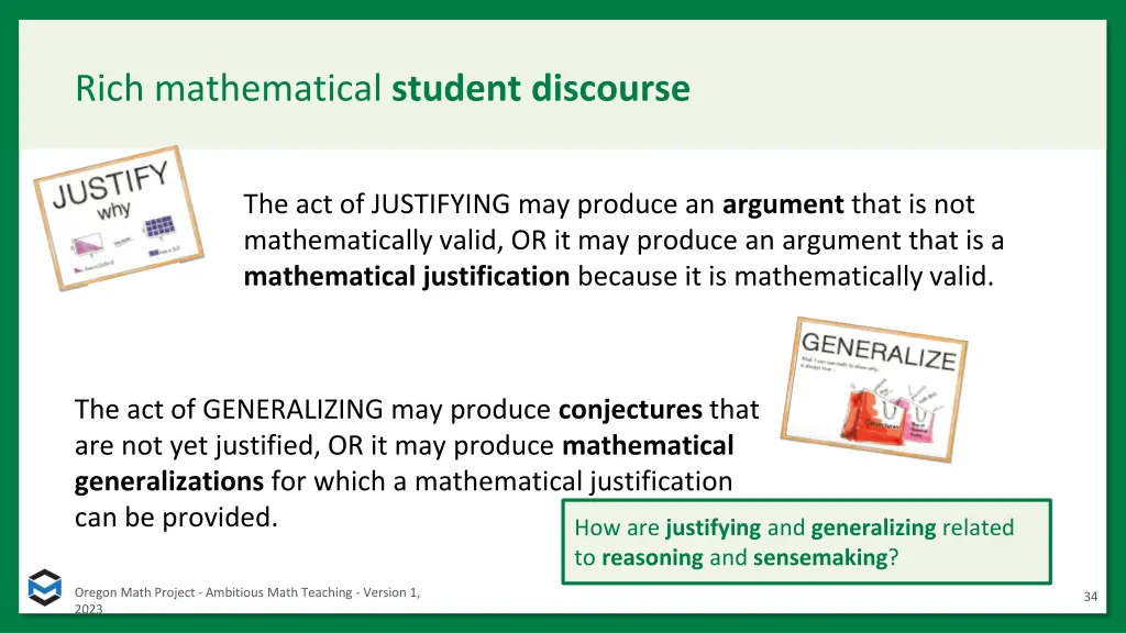 rich mathematical student discourse