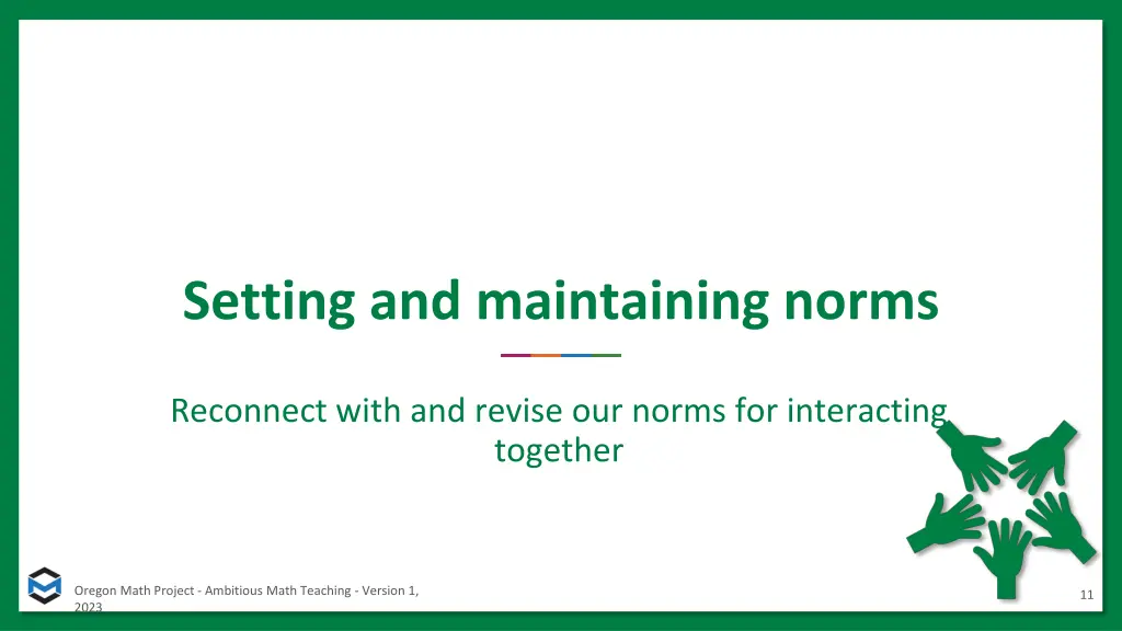 setting and maintaining norms