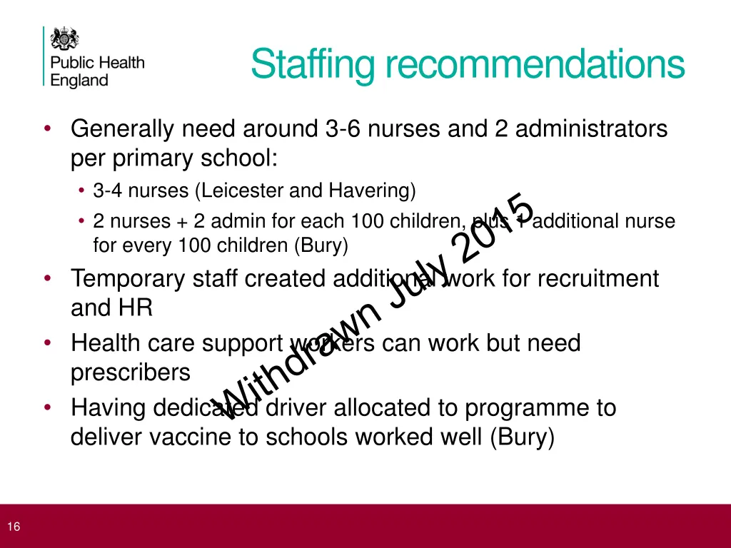 staffing recommendations