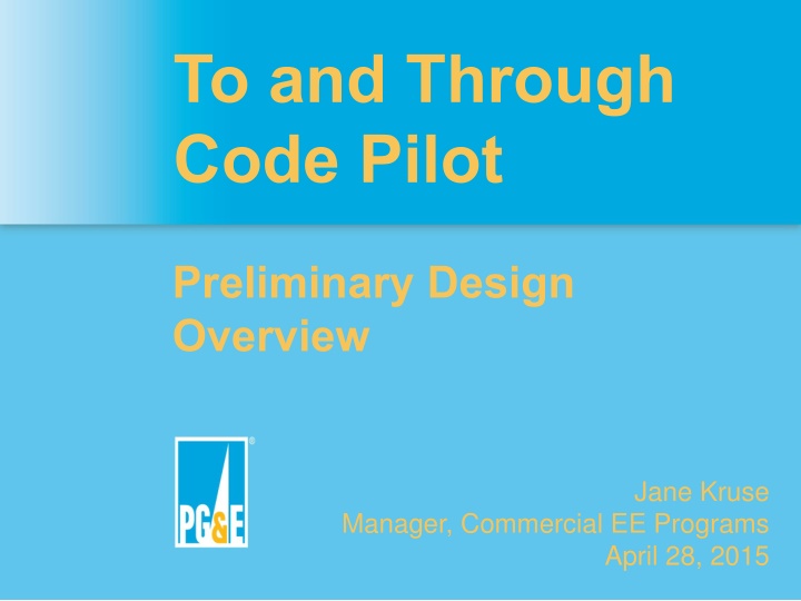 to and through code pilot