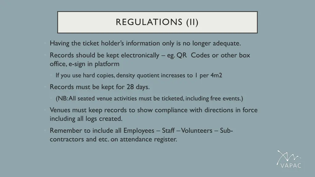 regulations ii