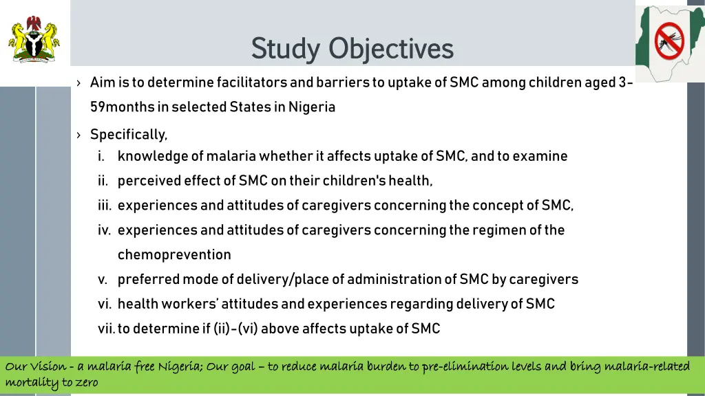 study objectives study objectives