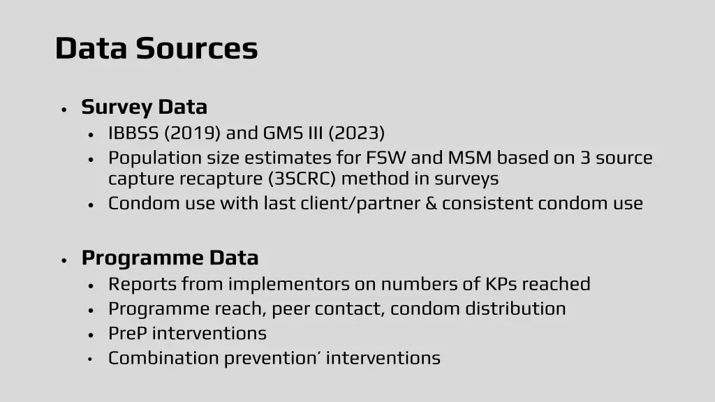 data sources