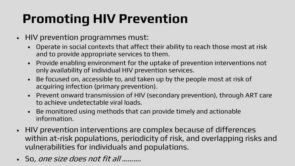 promoting hiv prevention