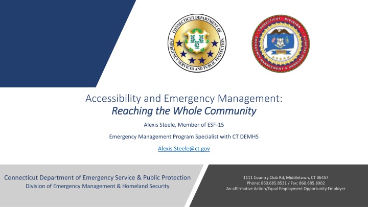 accessibility and emergency management reaching