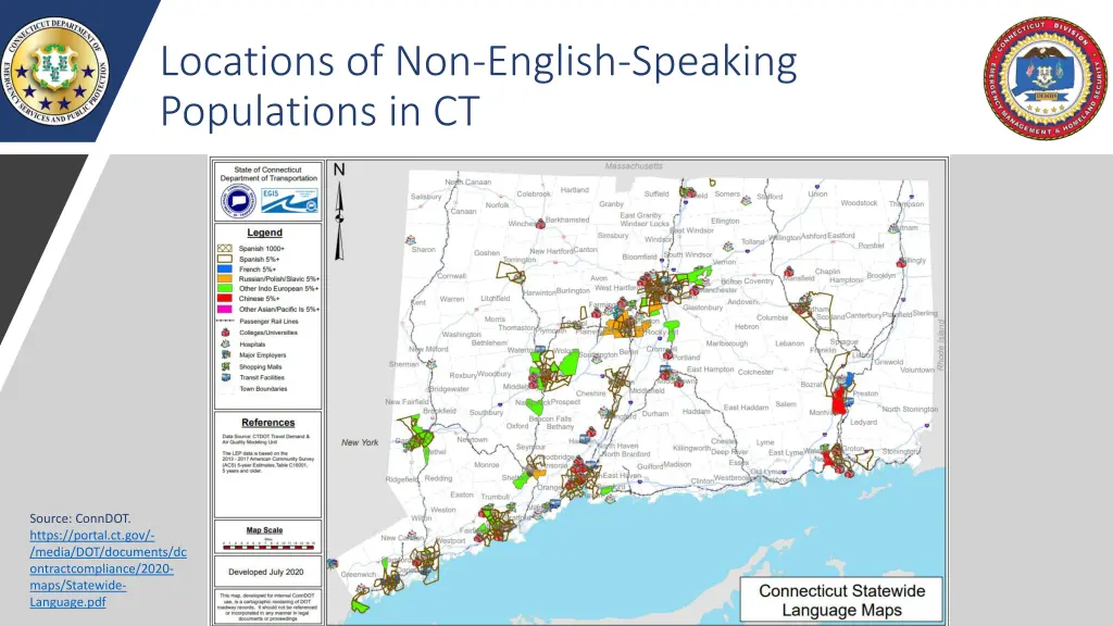 locations of non english speaking populations