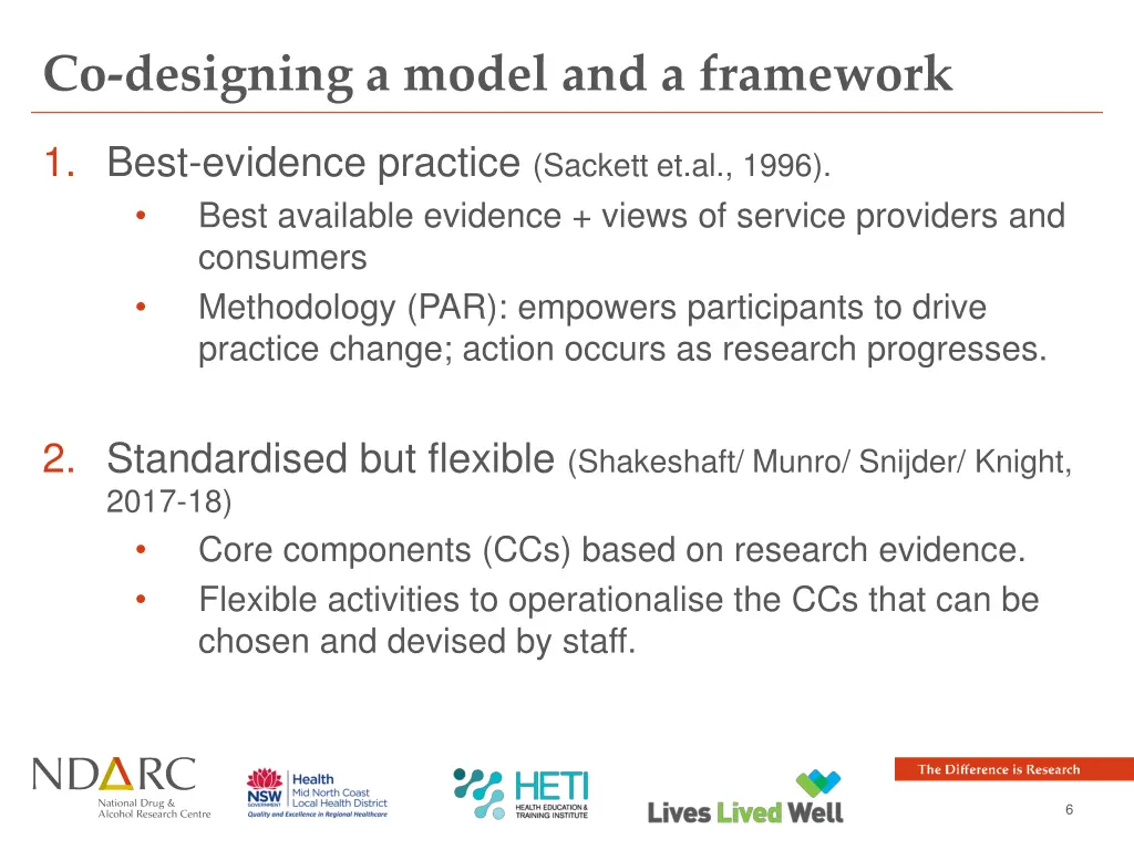 co designing a model and a framework