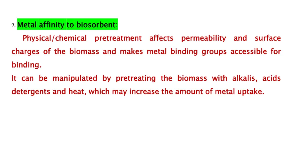 7 metal physical chemical charges binding