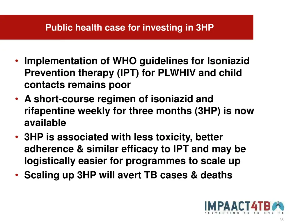 public health case for investing in 3hp