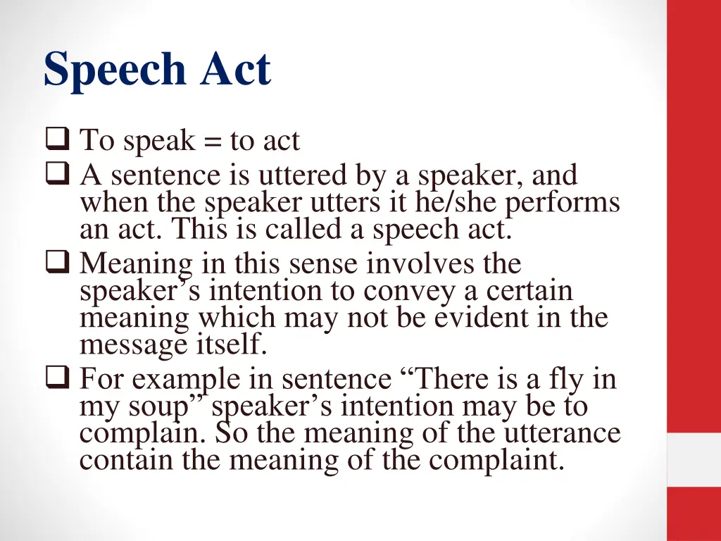 speech act