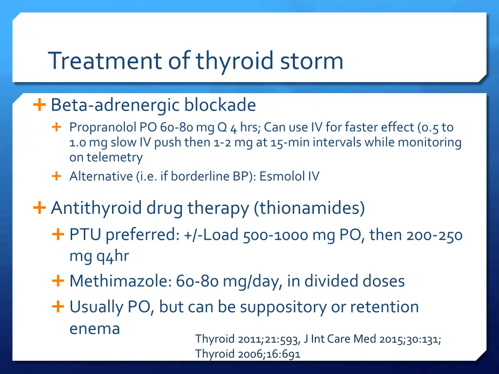 treatment of thyroid storm