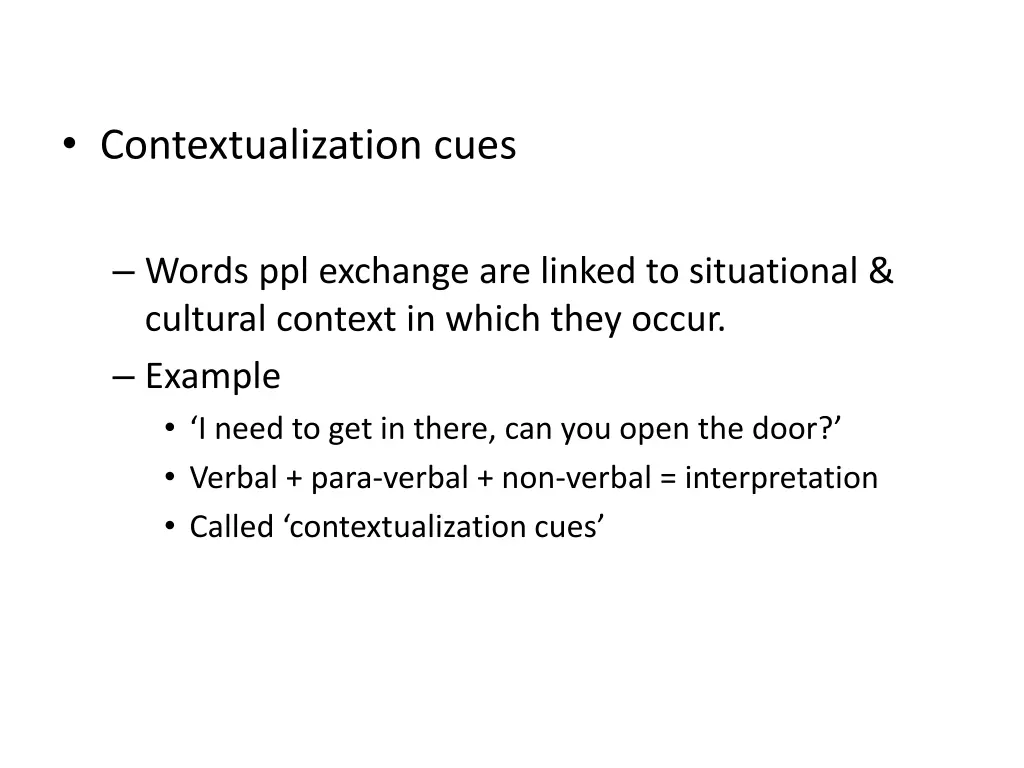 contextualization cues