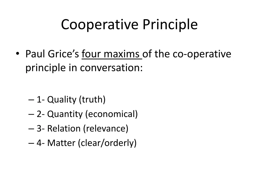 cooperative principle