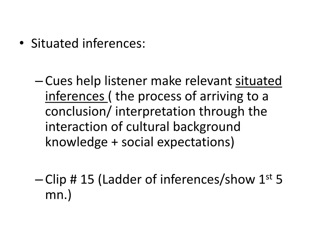 situated inferences