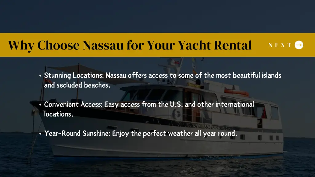 why choose nassau for your yacht rental