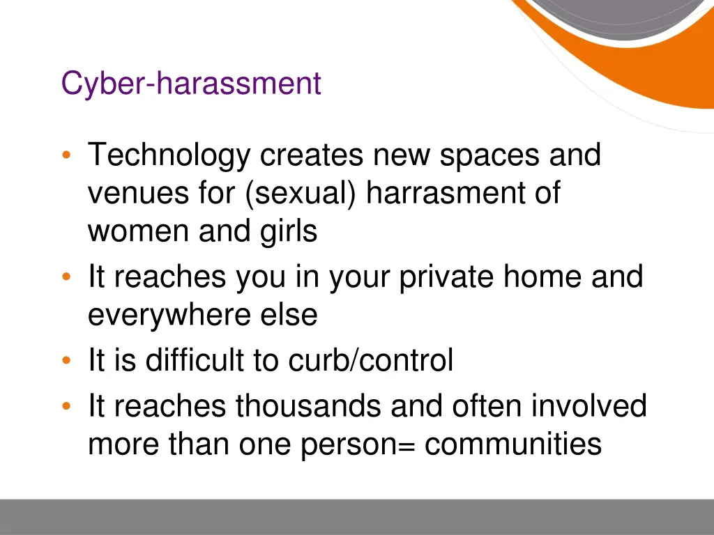 cyber harassment