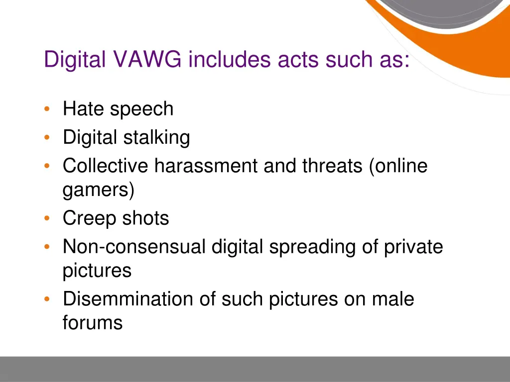 digital vawg includes acts such as