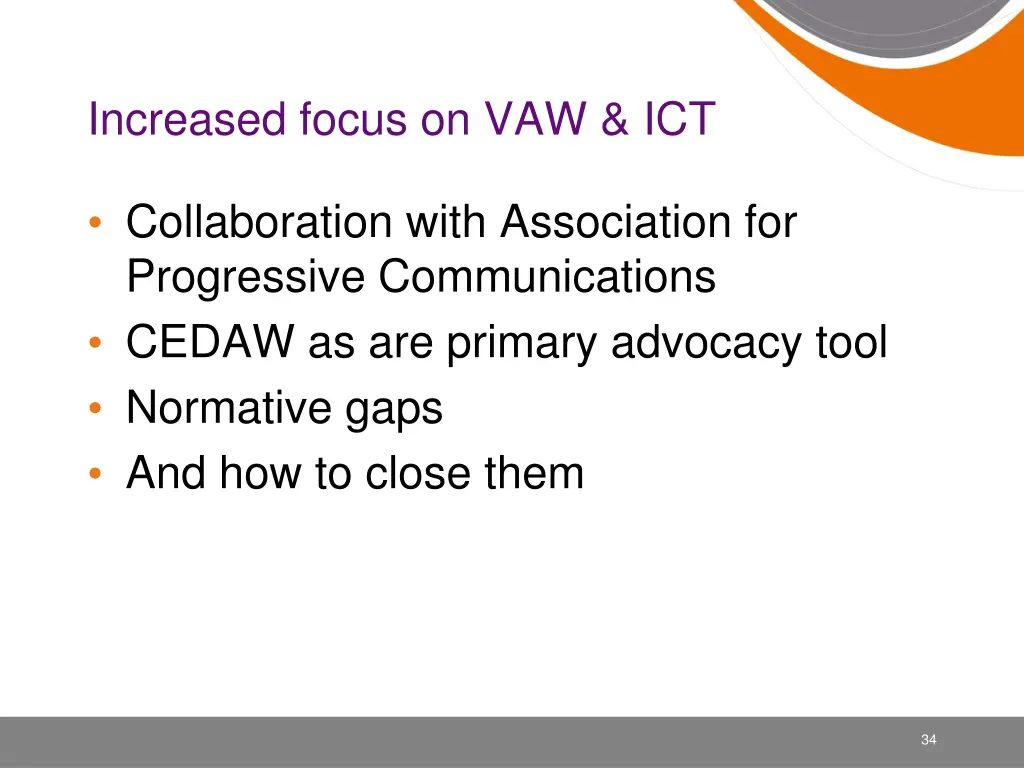 increased focus on vaw ict