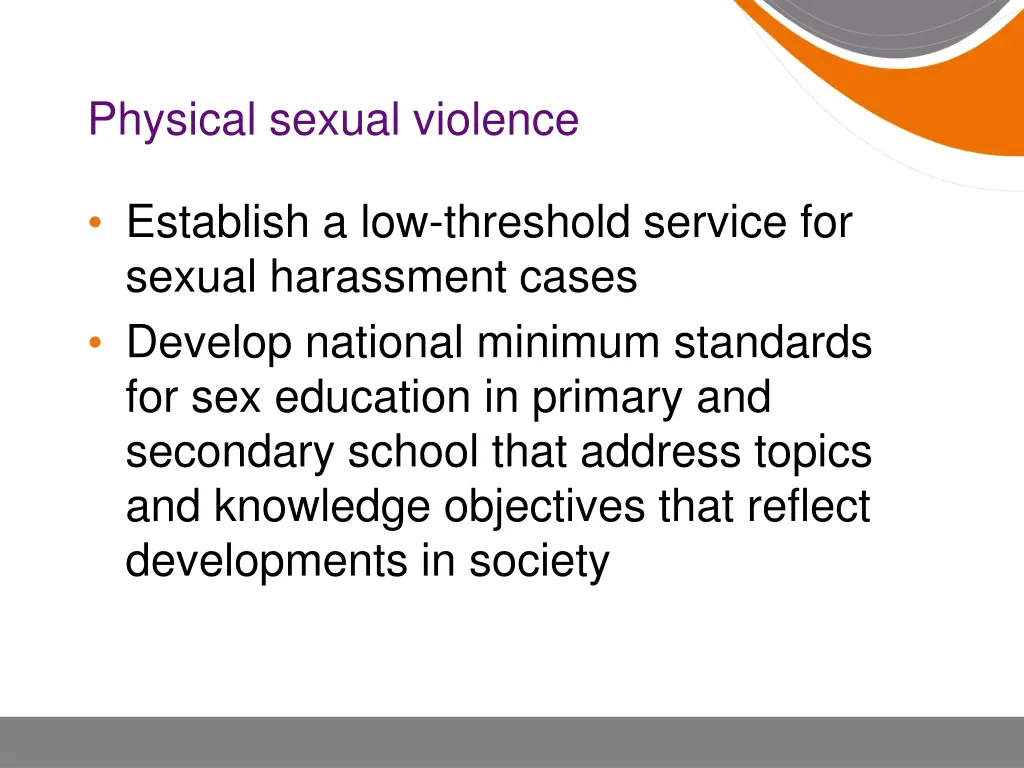 physical sexual violence