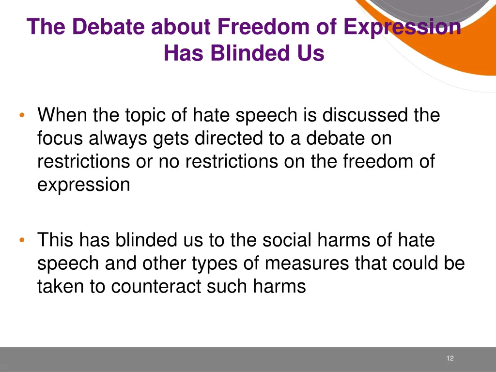 the debate about freedom of expression