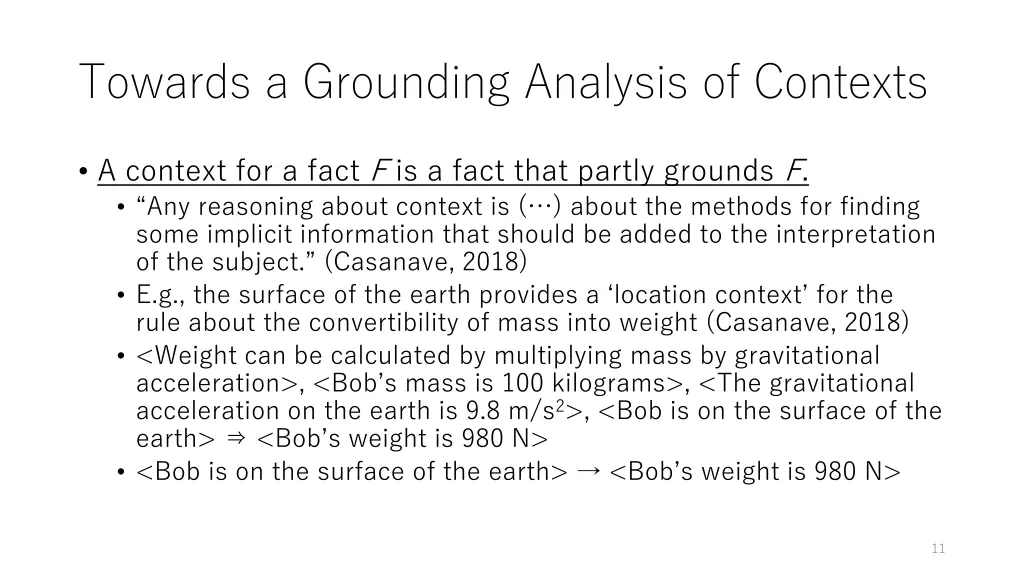 towards a grounding analysis of contexts