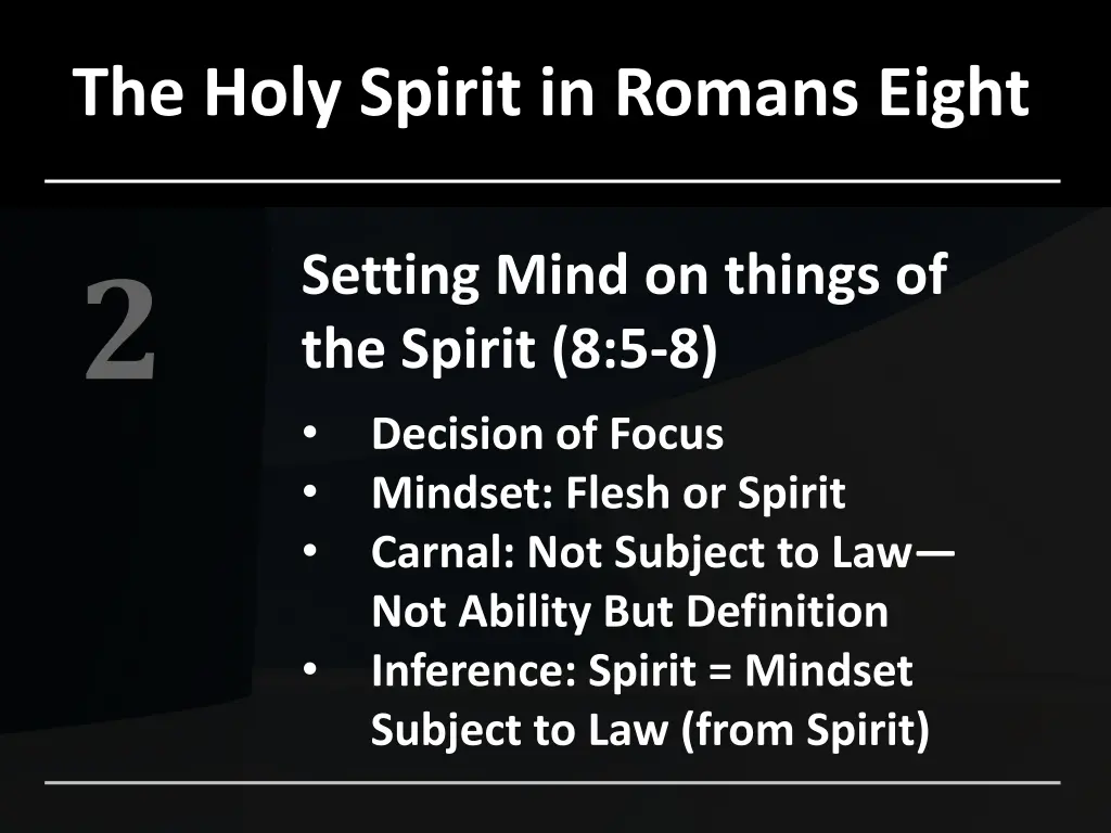 the holy spirit in romans eight 2