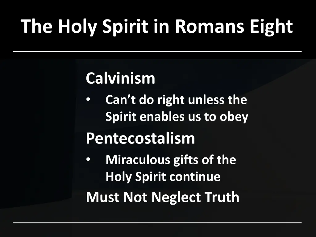 the holy spirit in romans eight